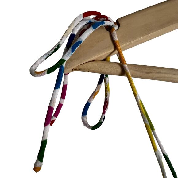 All Things Mochi Blessica Rainbow Polka Dot Print Tiered Silk Mini Dress Sz S - Picture 8 of 16